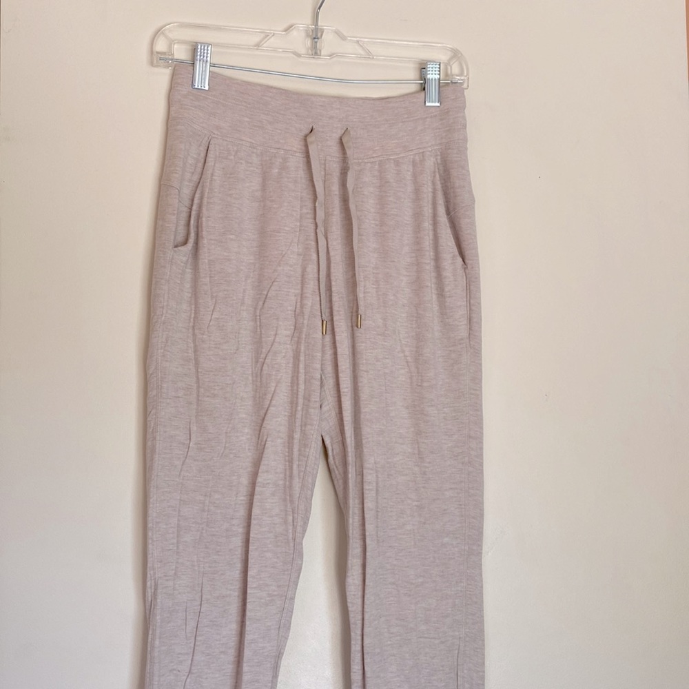 Lululemon Warm Down Jogger Modal Soft Touch Size 4 Heathered Cashew